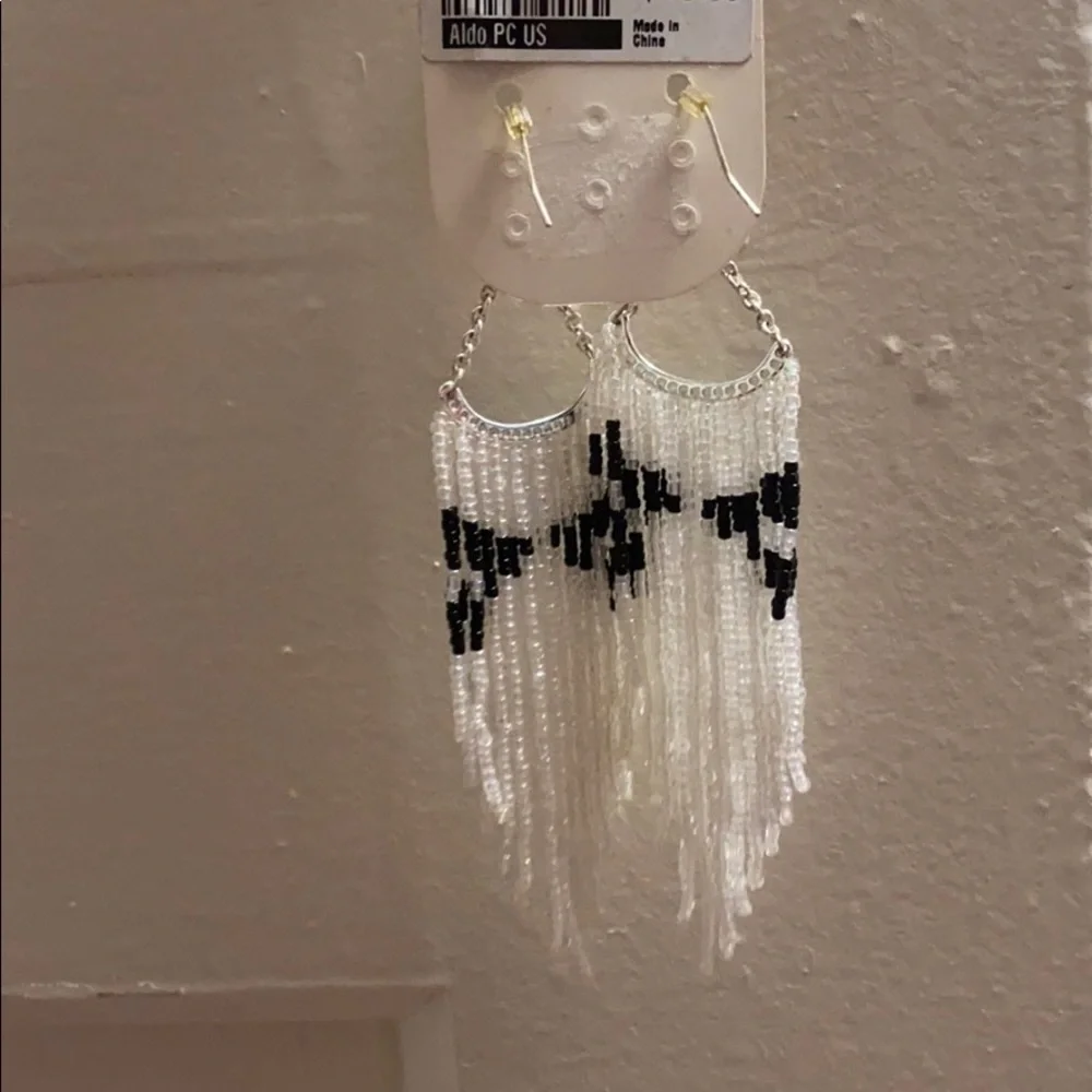 2 for $15 NWT Aldo white& black dangling earrings